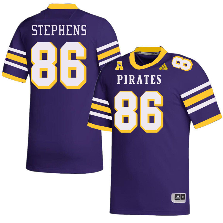 Men #86 Ryan Stephens ECU Pirates College Football Jerseys Stitched-Throwback